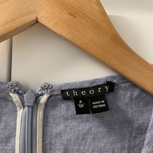 Theory Pants - Theory Lortan Jumpsuit Linen Blend Light Blue Theory Pants - Theory Lortan Jumpsuit Linen Blend Light Blue